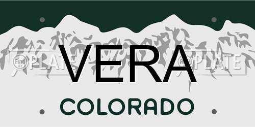 VERA Colorado License Plate