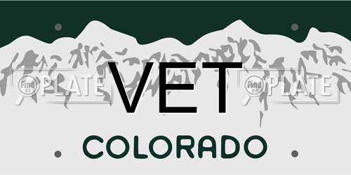 VET Colorado License Plate