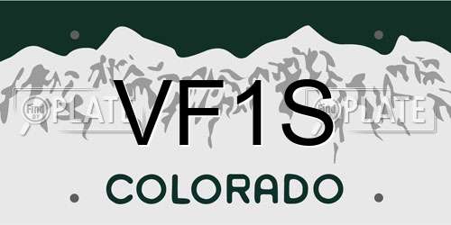 VF1S Colorado License Plate