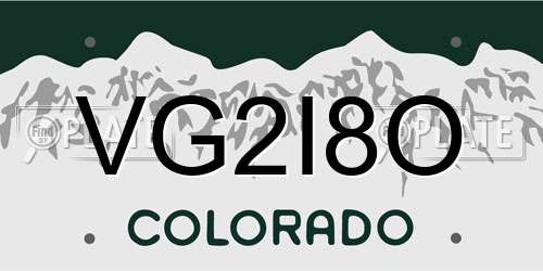 VG2I8O Colorado License Plate
