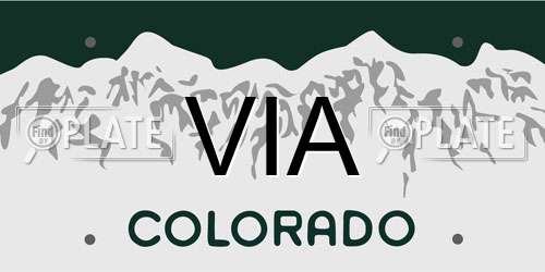 VIA Colorado License Plate