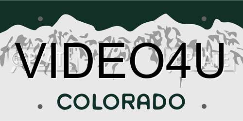VIDEO4U Colorado License Plate