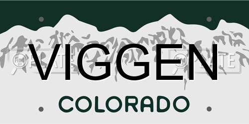 VIGGEN Colorado License Plate