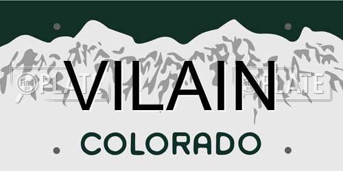 VILAIN Colorado License Plate