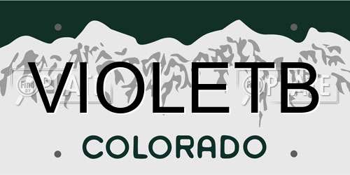 VIOLETB Colorado License Plate