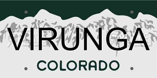 VIRUNGA Colorado License Plate