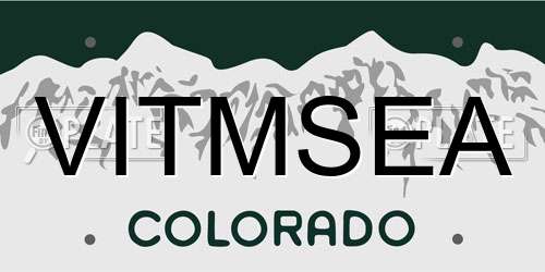 VITMSEA Colorado License Plate