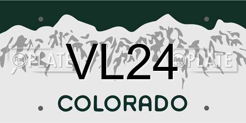 VL24 Colorado License Plate