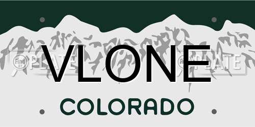 VLONE Colorado License Plate