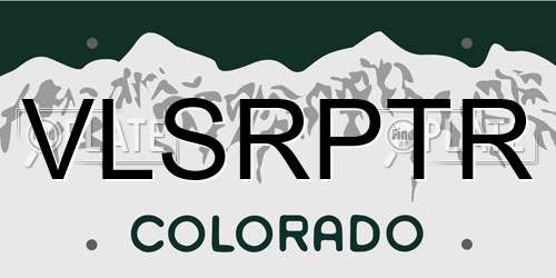 VLSRPTR Colorado License Plate
