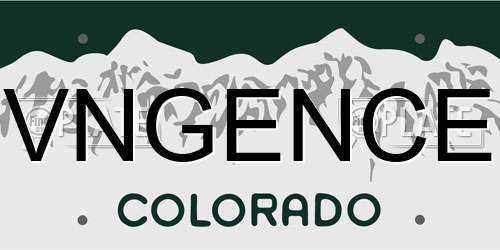 VNGENCE Colorado License Plate