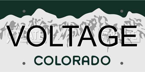 VOLTAGE Colorado License Plate