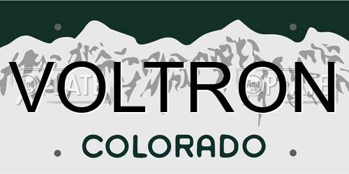 VOLTRON Colorado License Plate