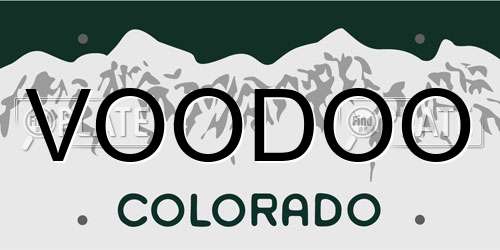 VOODOO Colorado License Plate