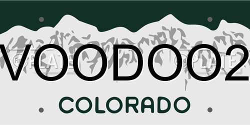 VOODOO2 Colorado License Plate