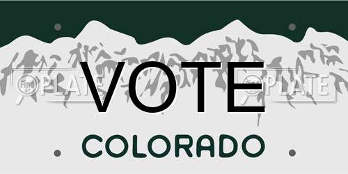 VOTE Colorado License Plate