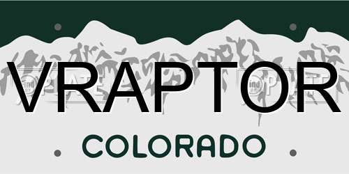 VRAPTOR Colorado License Plate