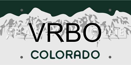 VRBO Colorado License Plate