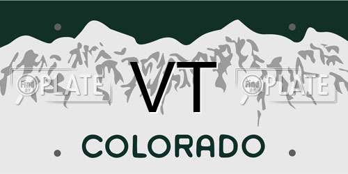 VT Colorado License Plate