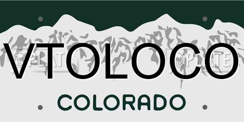 VTOLOCO Colorado License Plate