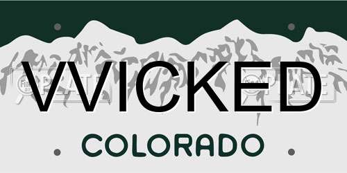 VVICKED Colorado License Plate