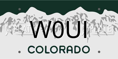 W0UI Colorado License Plate