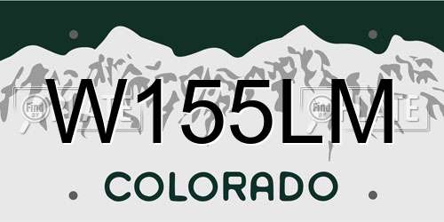 W155LM Colorado License Plate