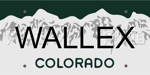 WALLEX Colorado License Plate