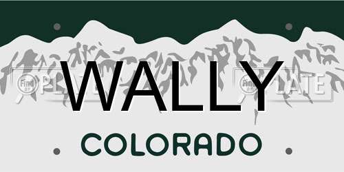 WALLY Colorado License Plate