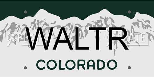 WALTR Colorado License Plate