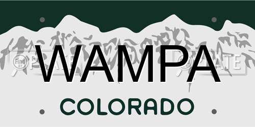 WAMPA Colorado License Plate