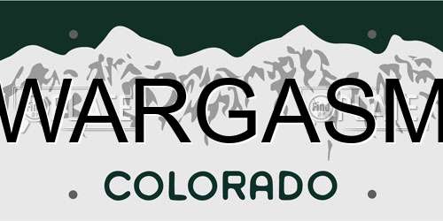 WARGASM Colorado License Plate