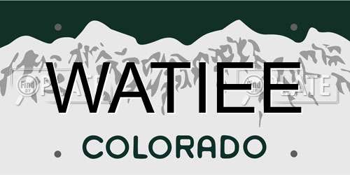 WATIEE Colorado License Plate