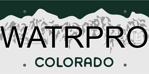 WATRPRO Colorado License Plate