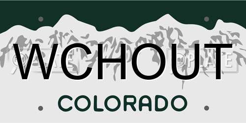WCHOUT Colorado License Plate