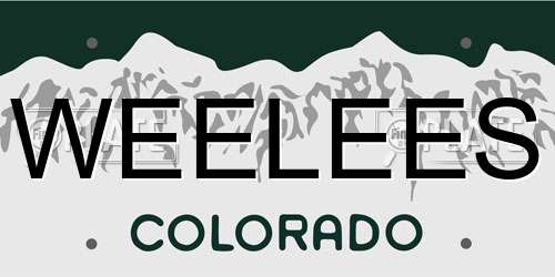 WEELEES Colorado License Plate