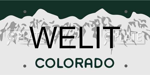 WELIT Colorado License Plate