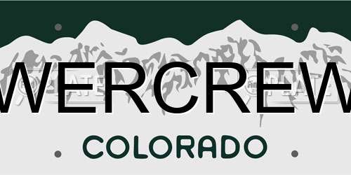 WERCREW Colorado License Plate