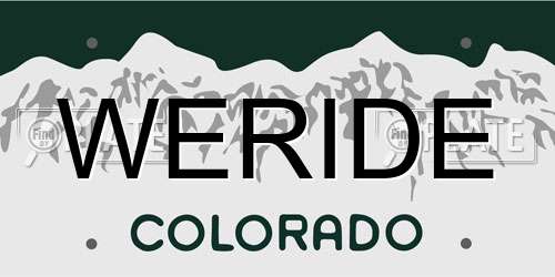 WERIDE Colorado License Plate
