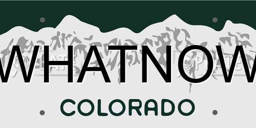 WHATNOW Colorado License Plate