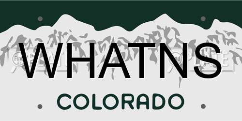 WHATNS Colorado License Plate