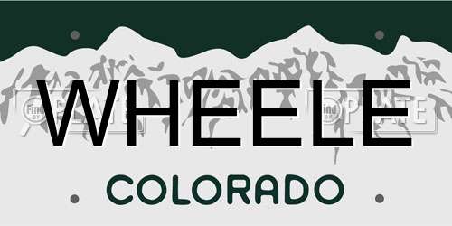 WHEELE Colorado License Plate