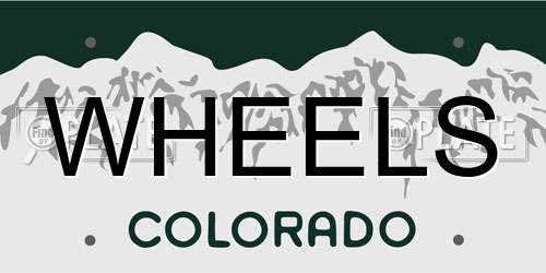 WHEELS Colorado License Plate