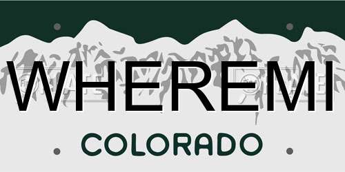WHEREMI Colorado License Plate