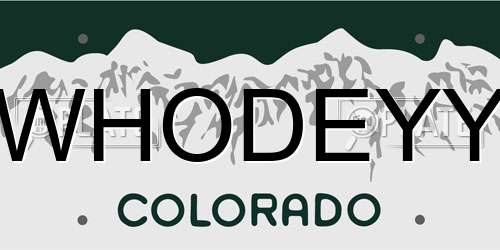 WHODEYY Colorado License Plate