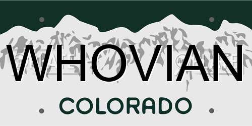 WHOVIAN Colorado License Plate