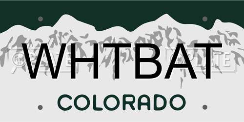 WHTBAT Colorado License Plate