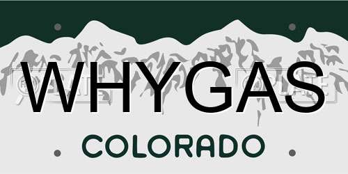 WHYGAS Colorado License Plate