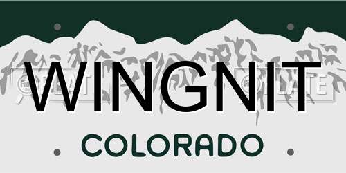 WINGNIT Colorado License Plate