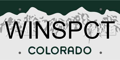 WINSPCT Colorado License Plate